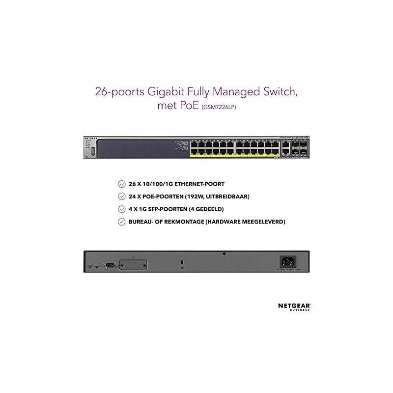 10-Port PoE Multi-Gigabit Ethernet Fully Managed Switch (GSM4210P) - with 8 x PoE+ @ 240W, 2 x 10G SFP+, Wall or Rackmount, and Limited Lifetime Protection, M4200 Series