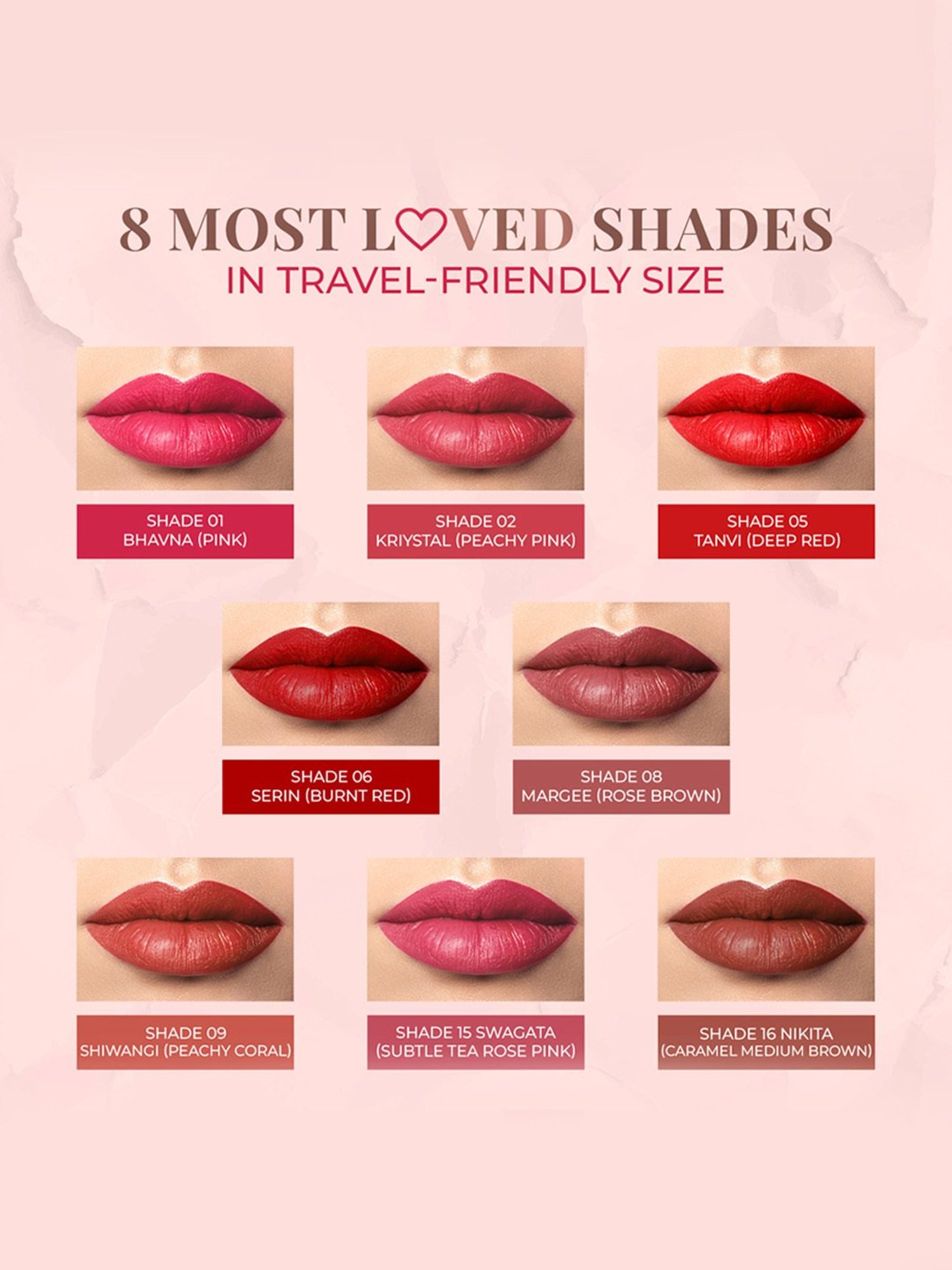 JUST HERBS Herb Enriched Ayurvedic Lipstick 08 Margee (Rose Brown) - 1.8 gm