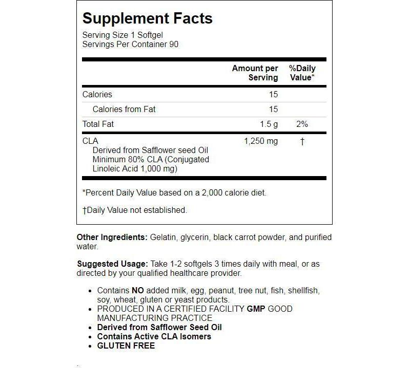 MRM Omegas And Fish Oil Conjugated Linoleic Acid (CLA) 1250 1,250 mg Softgel 90ct.