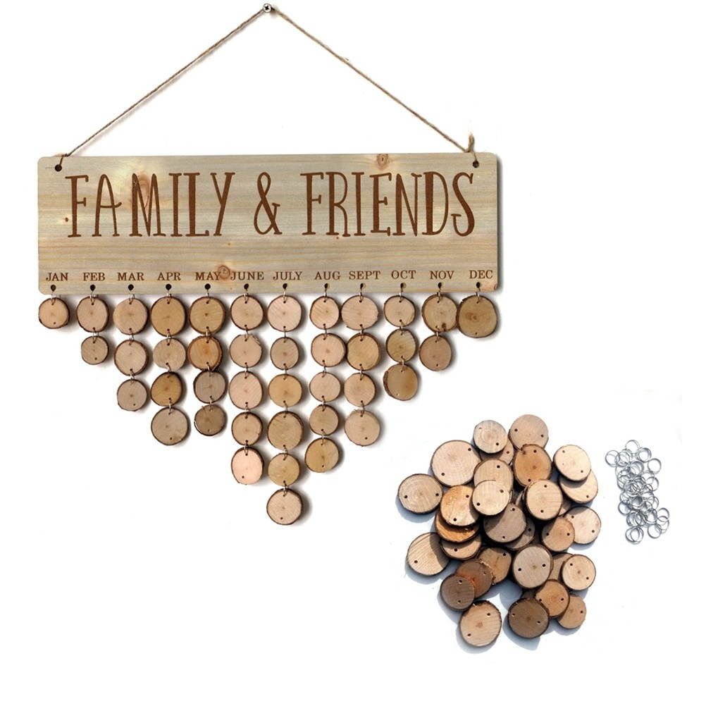 82pcs Wood Message Hanging Board Set Creative Beautiful Note Board Hanging for Bedroom Livingroom Dining Room Store (40pcs Wood Piece, 40pcs Wire Loop, 1pcs 65cm Hemp Rope)