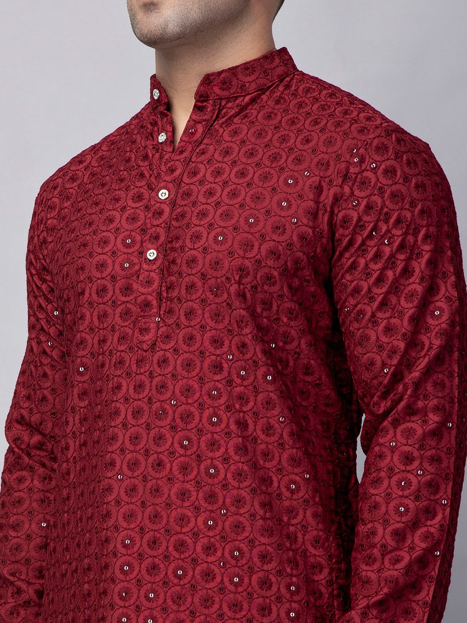 Sanwara Sea Green & White Cotton Regular Fit Chikankari Kurta Bottom Set