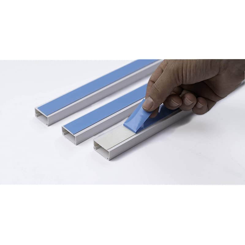 Cord Cover Organizer Extension Cable Concealer Raceway Management Kit Wall Mount TV Power Wires Hiding Protector System Home and Office Paintable White