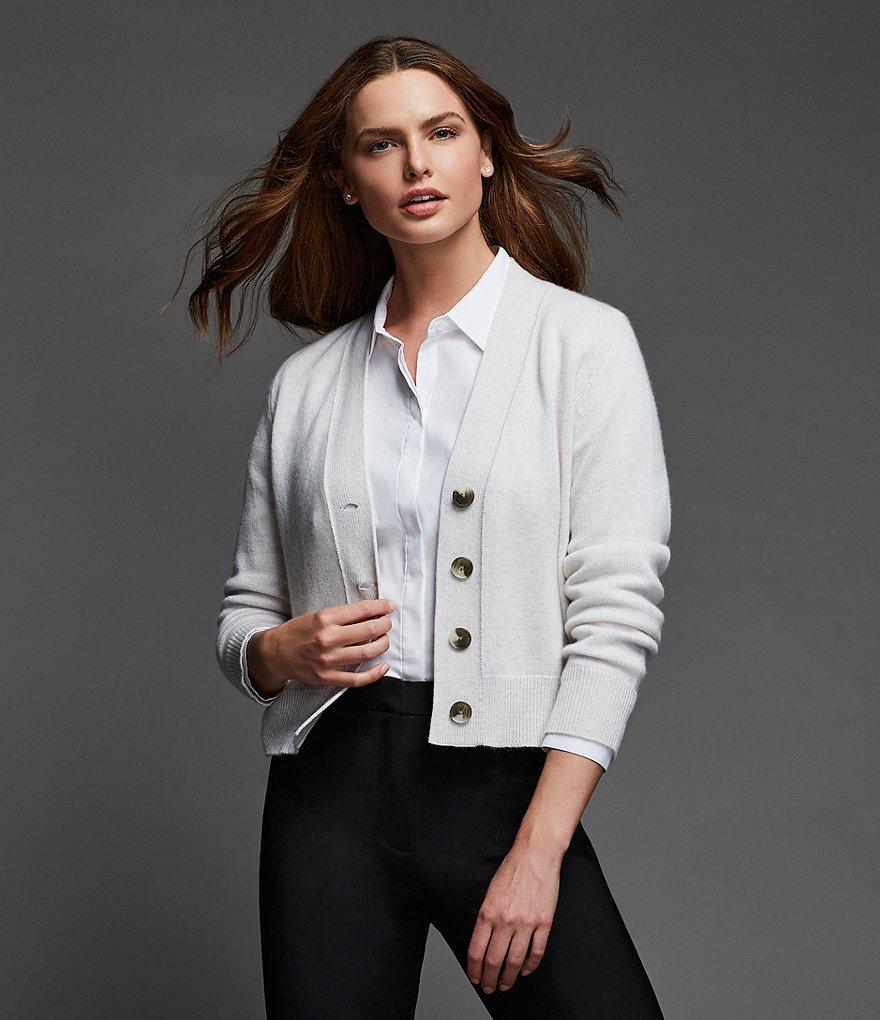 Antonio Melani Emma Point Collar Neck Long Sleeve Button Front Blouse