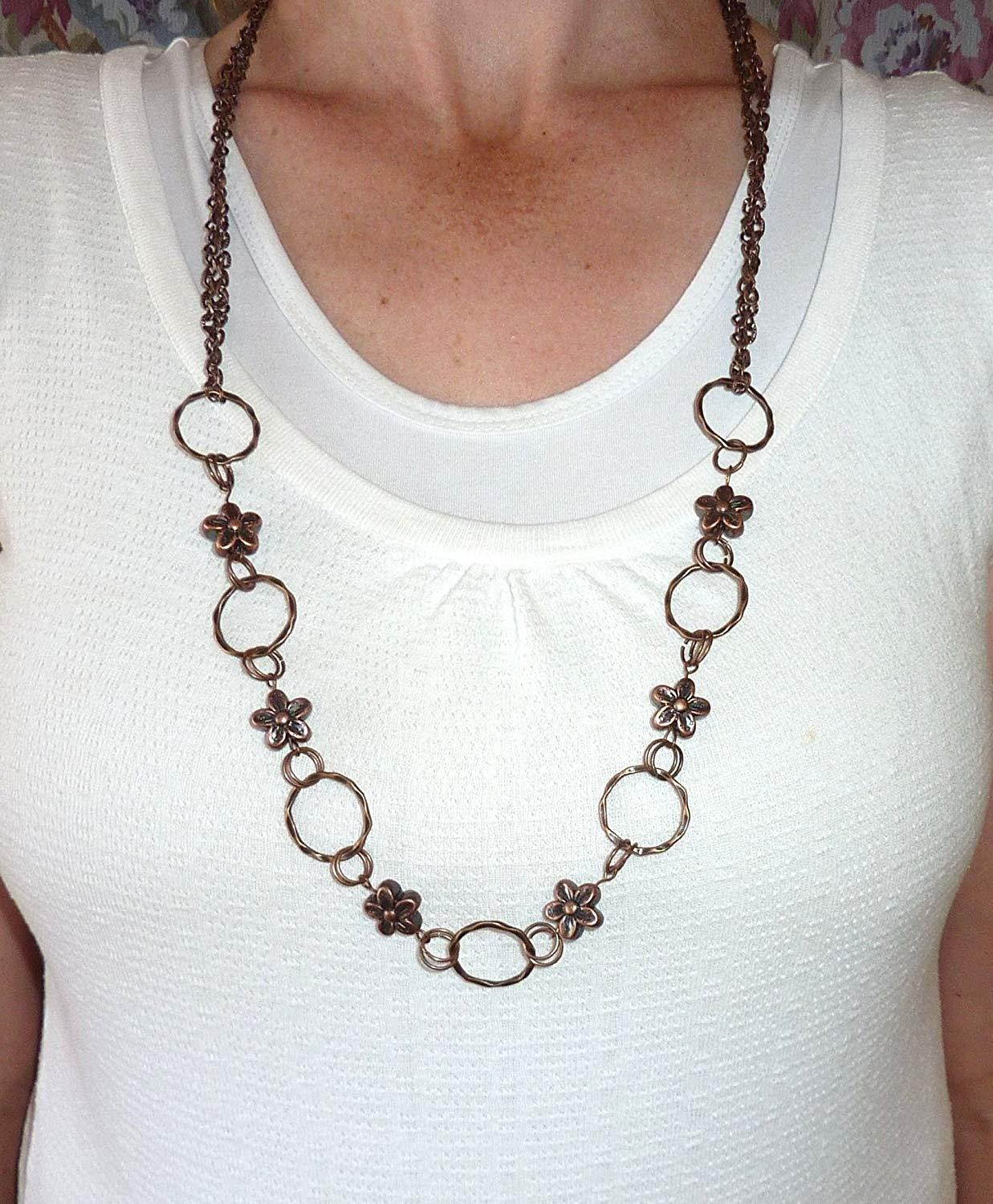 Hidden Hollow Circle Bronze Women's Fashion Lanyard, ID Badge Holder (Breakaway)