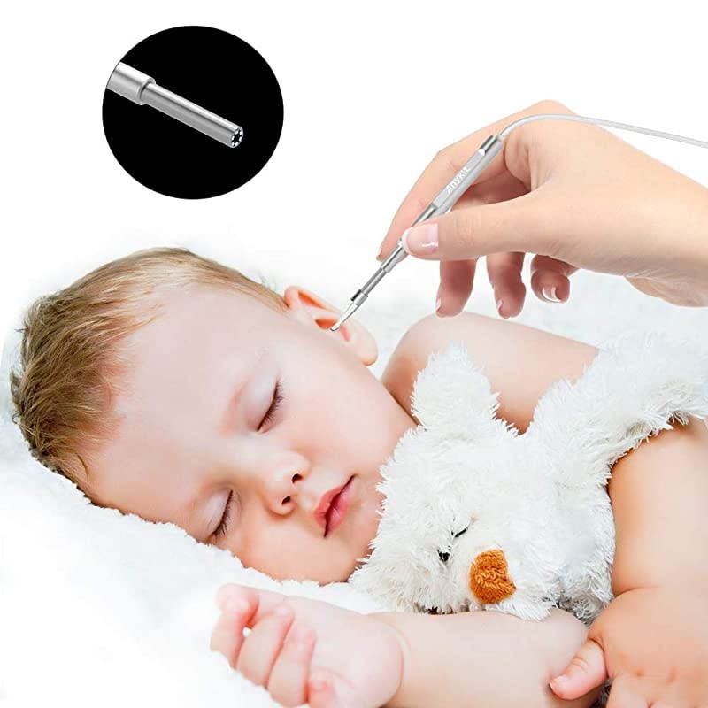 Otoscope iPhone  Upgraded 43mm 720P HD Ear Scope Camera Digital Otoscope with 6 LED Lights Earwax Removal Tool and Specula for iPhone and Android Smartphone