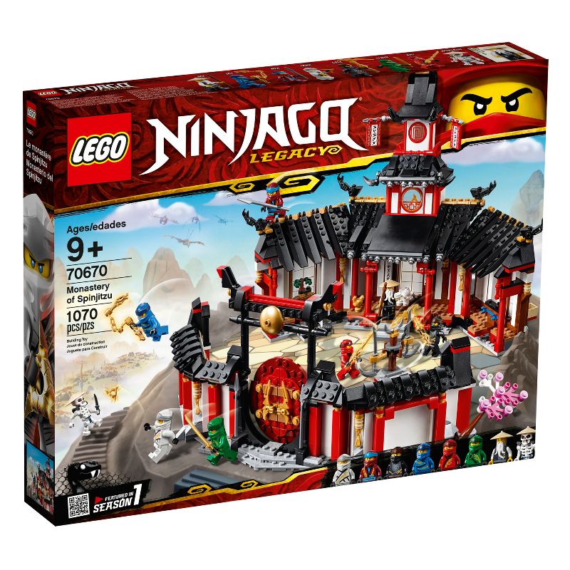 LEGO NINJAGO Legacy Monastery of Spinjitzu Ninja Model with NINJAGO Minifigures 70670