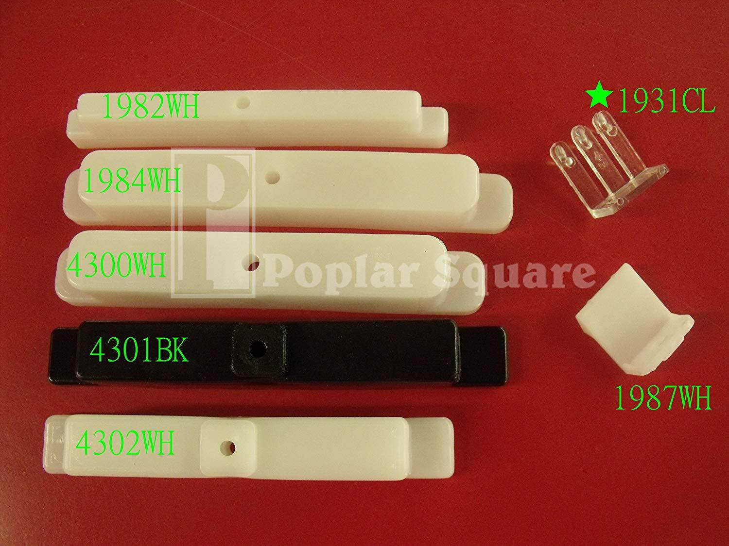 Bmi Clear Plastic False Front Clips #1931CL (4 Clips)