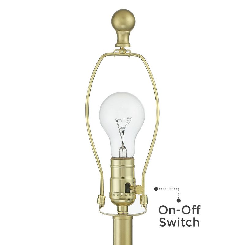 Regency Hill Traditional Glam Table Lamps Set of 2 with USB Charging Port Gold Twisting Glass White Tapered Drum Shade Living Room