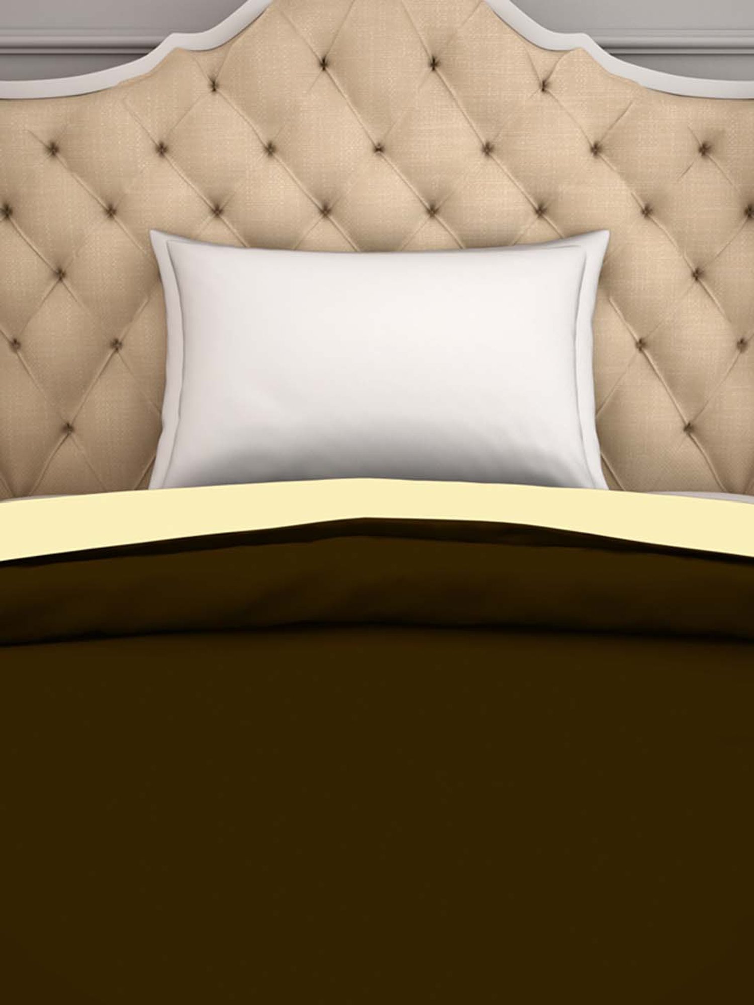 Spaces Hygro Brown Cotton 300 TC Duvet Cover - Set of 1