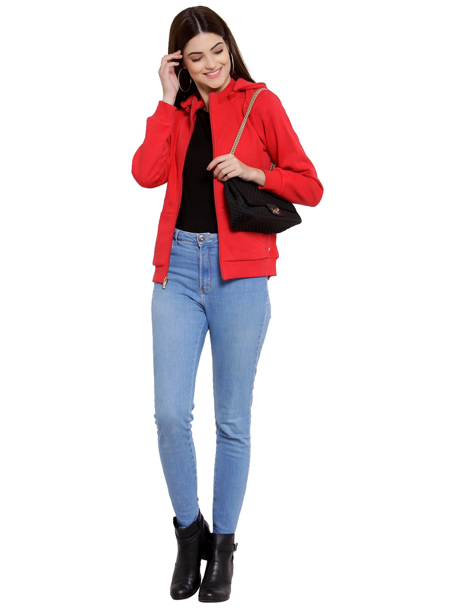 Juelle Red Hooded Sweatshirt