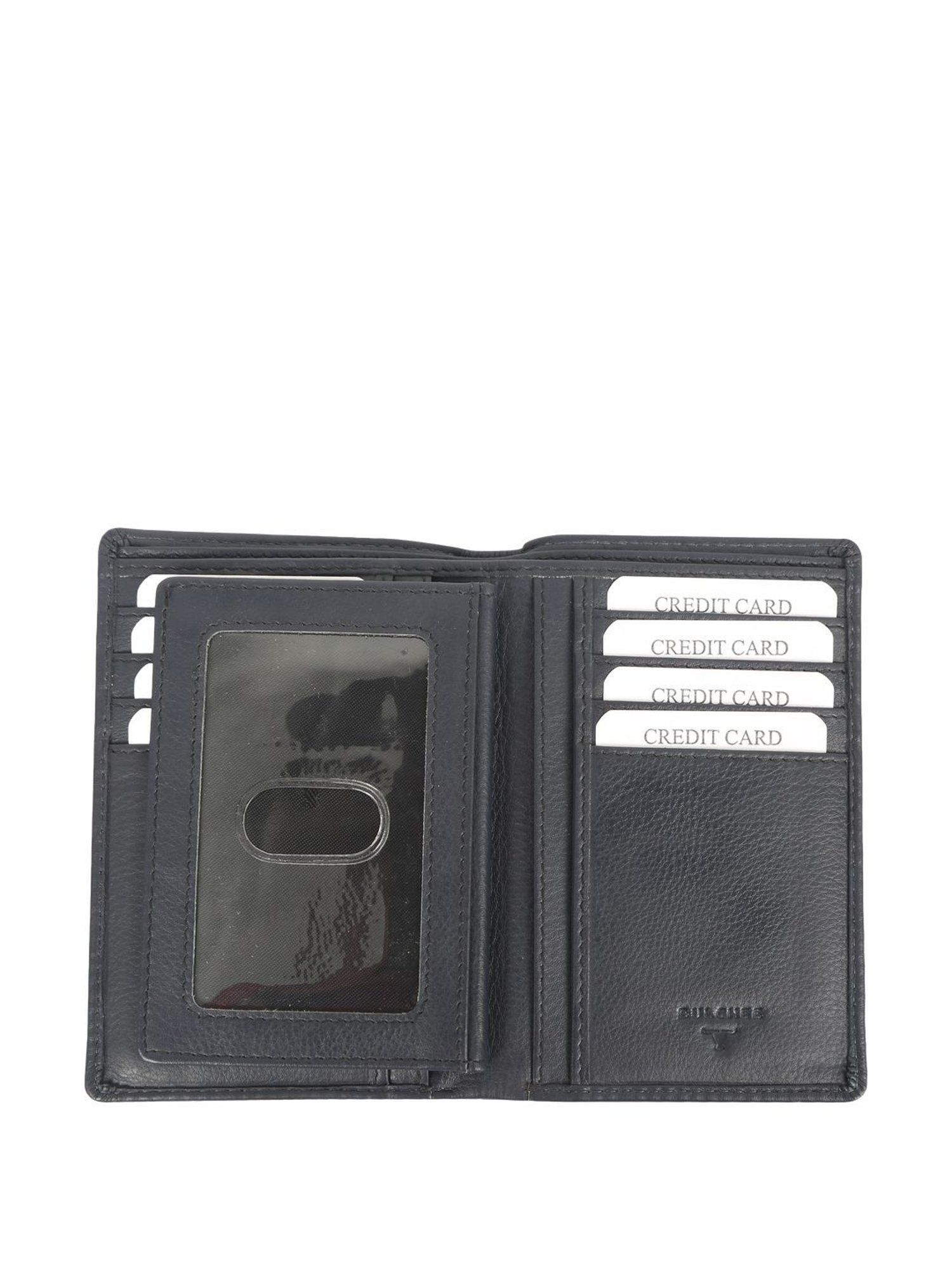 BULCHEE Navy Casual Leather Bi-Fold Wallet for men