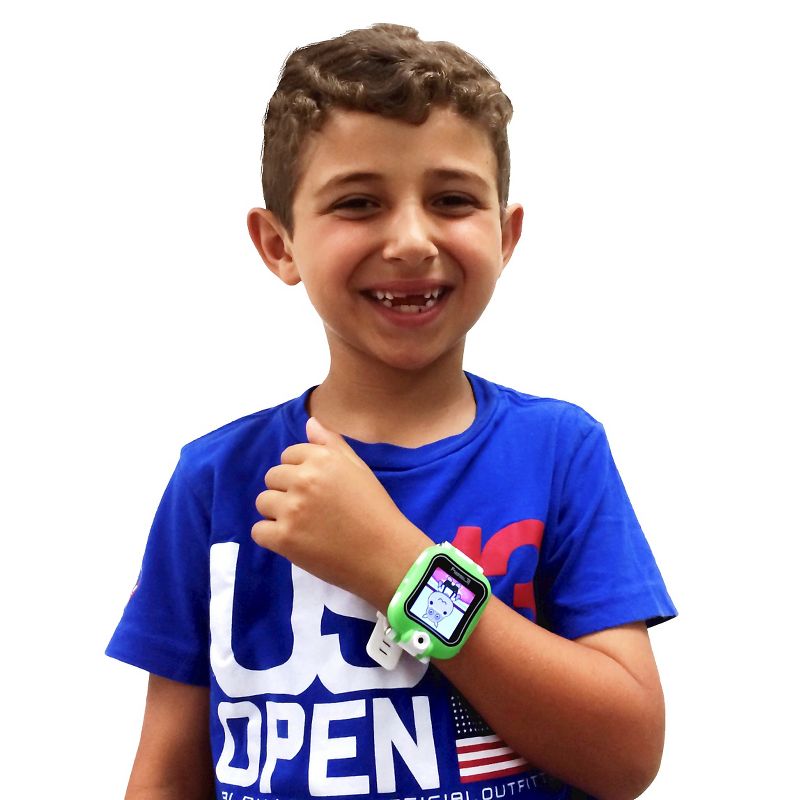LINSAY 1.5" Kids Smartwatch 90 Degree Selfie Camera HD for Videos/Photos Learning Apps Green