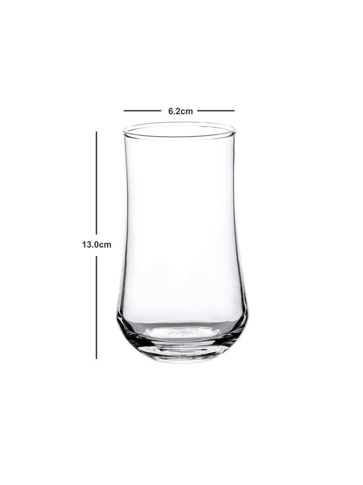 ROXX Oasis Transparent Glass Tumbler (0.355 L) - Set of 12