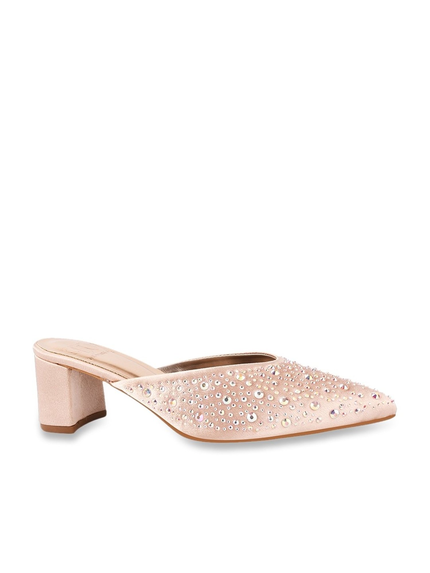 The White Pole Women's Peach Mule Shoes