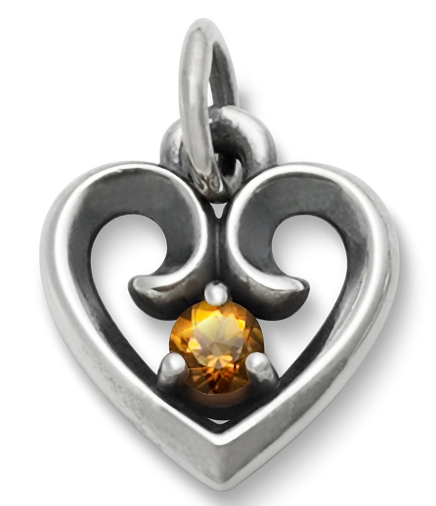 James Avery Avery Remembrance Heart Pendant with Citrine
