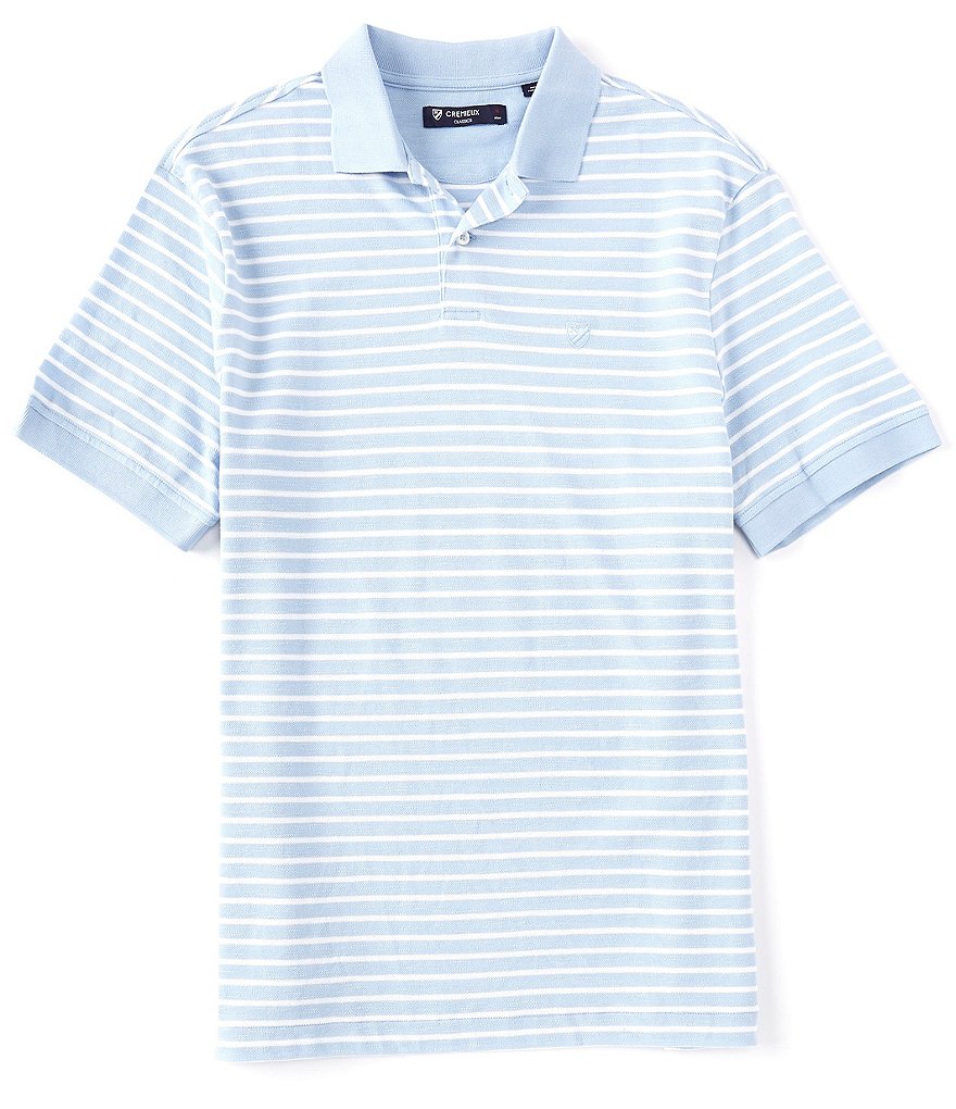 Cremieux Slub Stripe Pique Short-Sleeve Polo Shirt