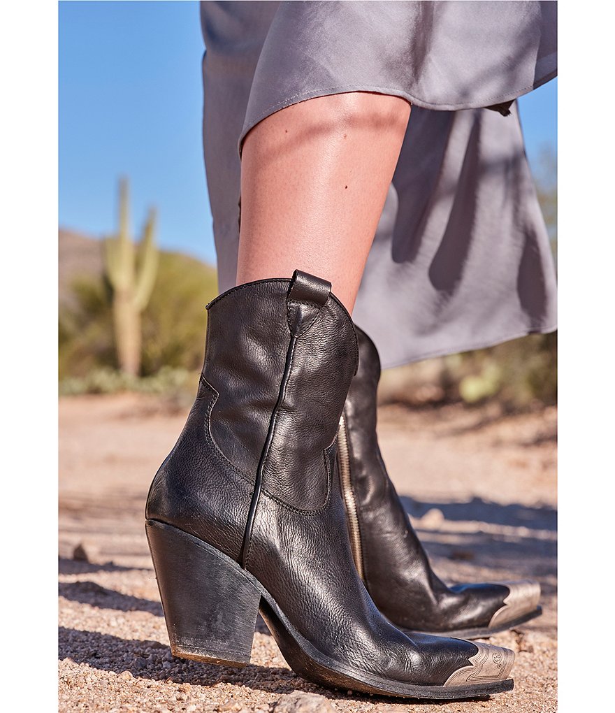 bionica Denali 2 Collection Derinda Waterproof Leather Block Heel Lug Sole Combat Booties