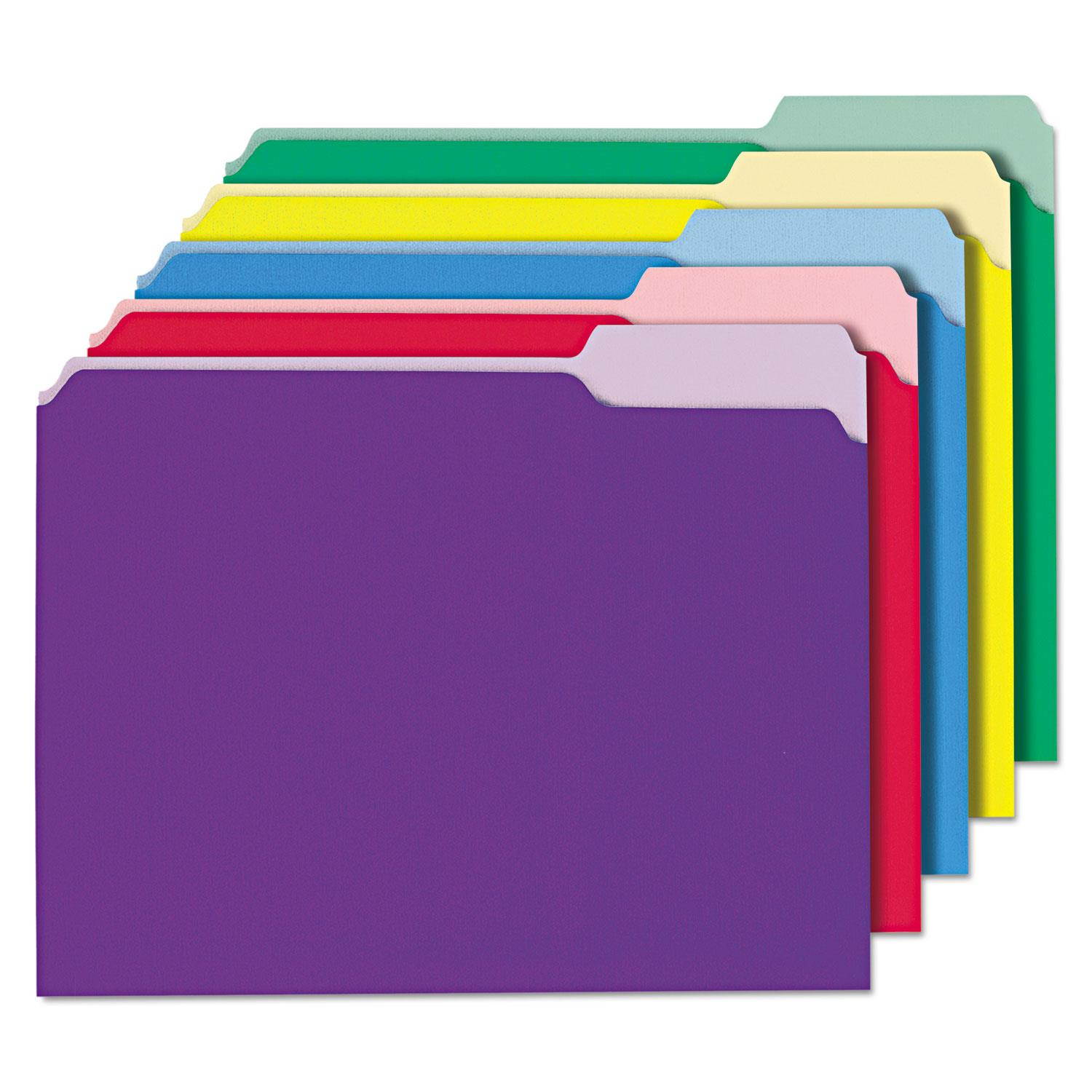 Recycled Interior File Folders, 1/3 Cut Top Tab, Legal, Blue, 100/box