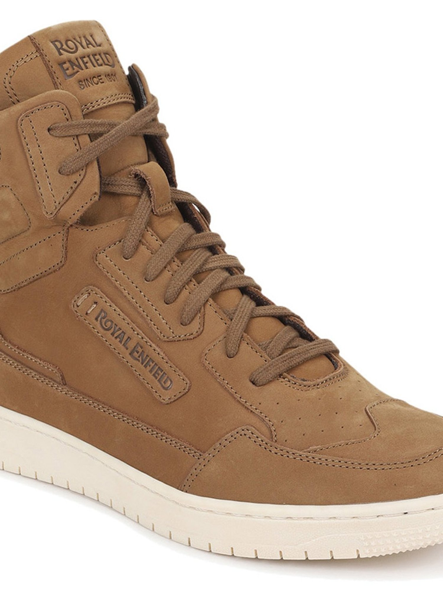 Royal Enfield Men's STREET ACE Tan Ankle High Sneakers