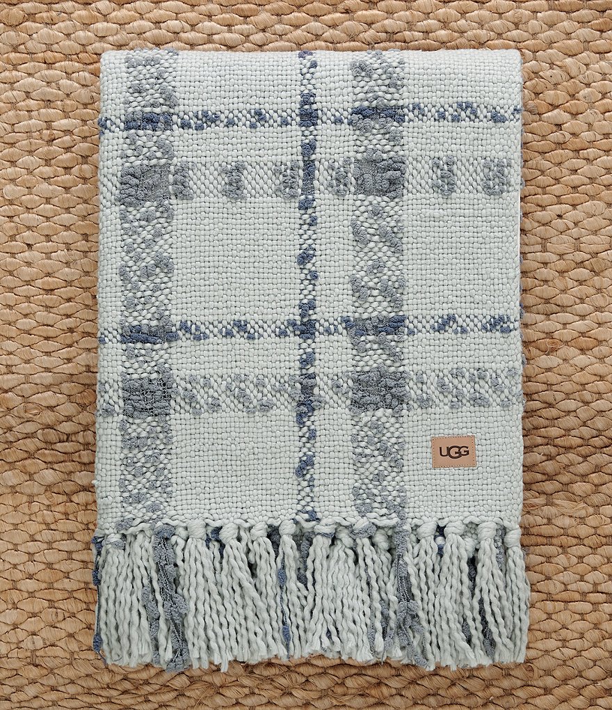 UGG Gracie Chenille Knit Fringe Detail Throw