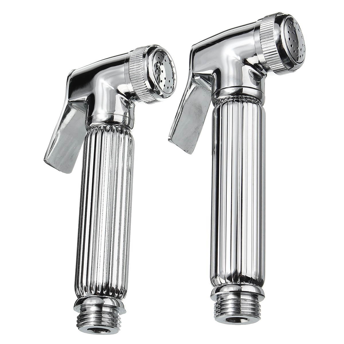 Brass Shattaf Douche Spray Bidet Toilet Shower Head Nozzle Holder Silver Bidet Cleaning Device #1