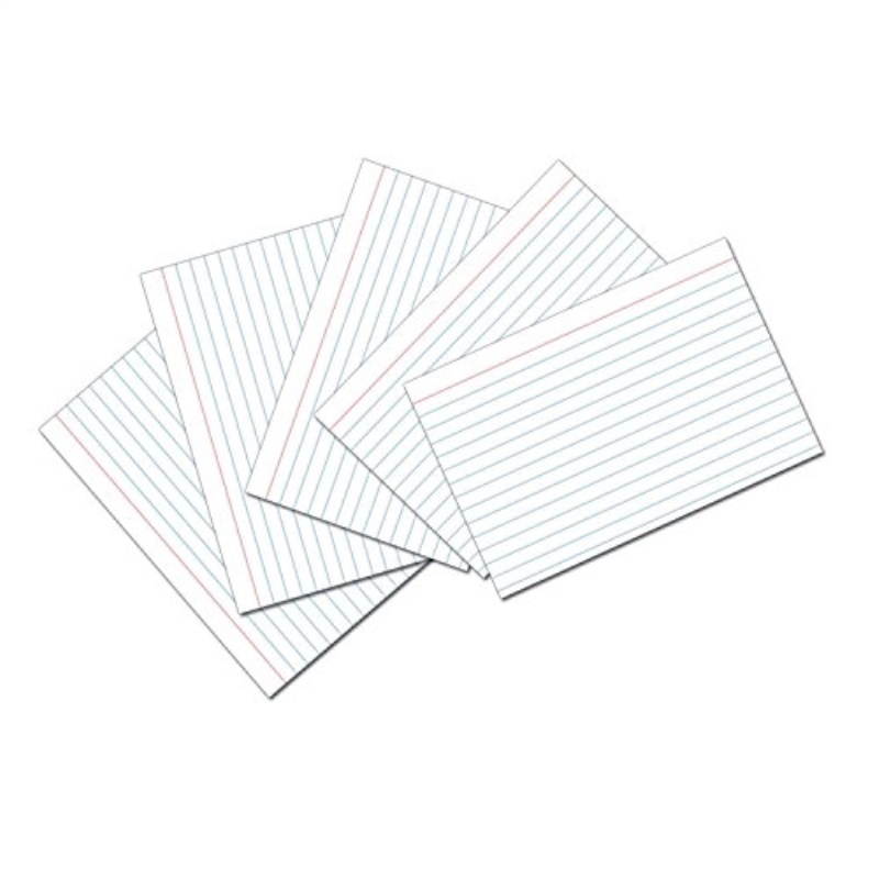 Pacon Index Cards Ruled 4"x6" 100/PK White 5136
