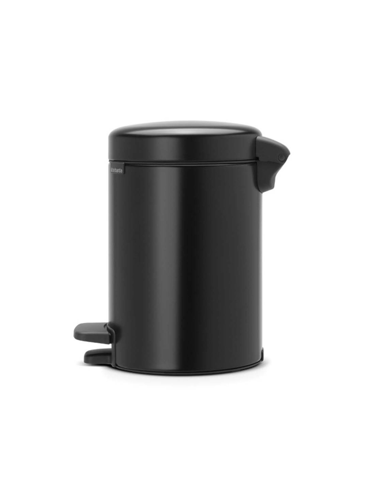 BRABANTIA New Icon Black Plastic Pedal Bin (3 L) - Set of 1