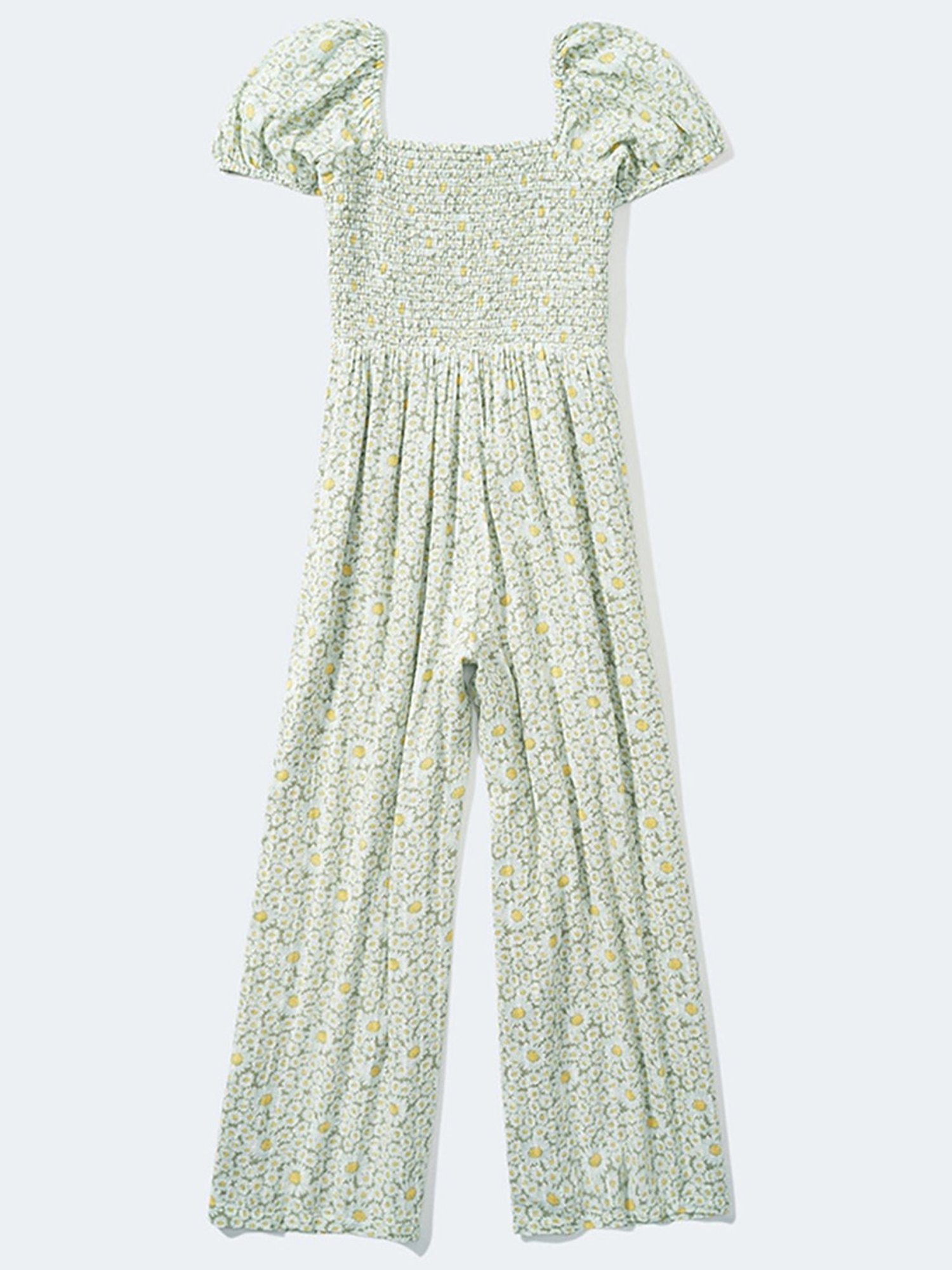 American Eagle Outfitters Green Floral Print Jumpsuit