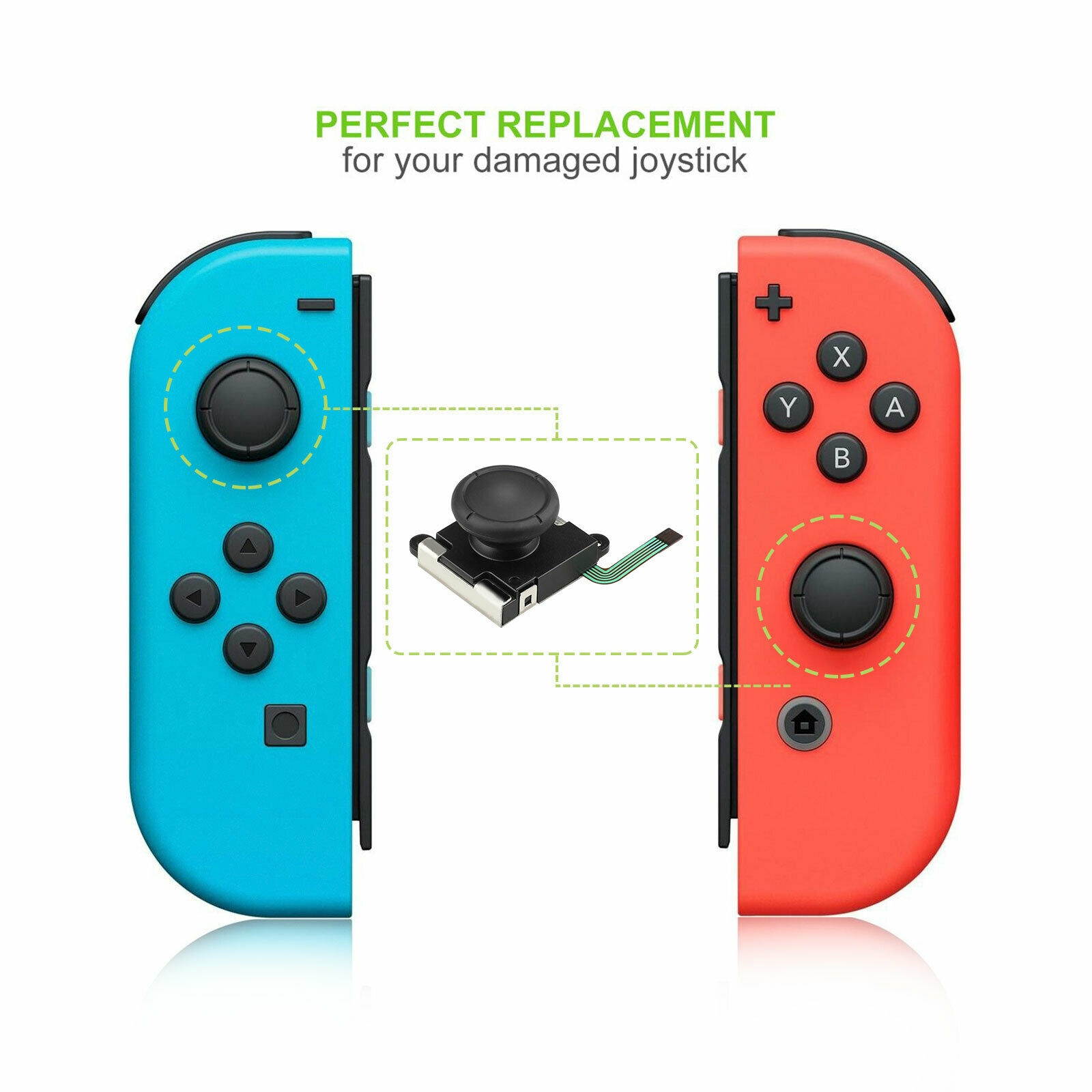3D Analog Joystick Thumb Stick Replacement Tools Kit for  Switch Joy-Con