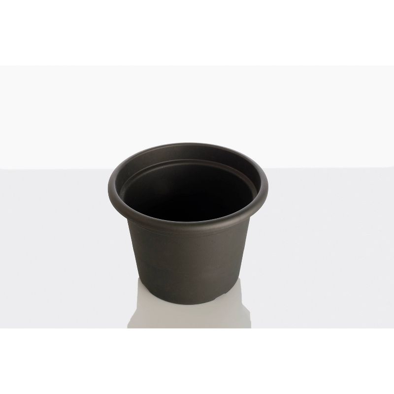 The HC Companies Cascade 13 Inch Round 23 Inch Tall Self Watering Indoor/Outdoor Flower Planter Pot with Soil Saver Liner and Drain Plug, Glossy White