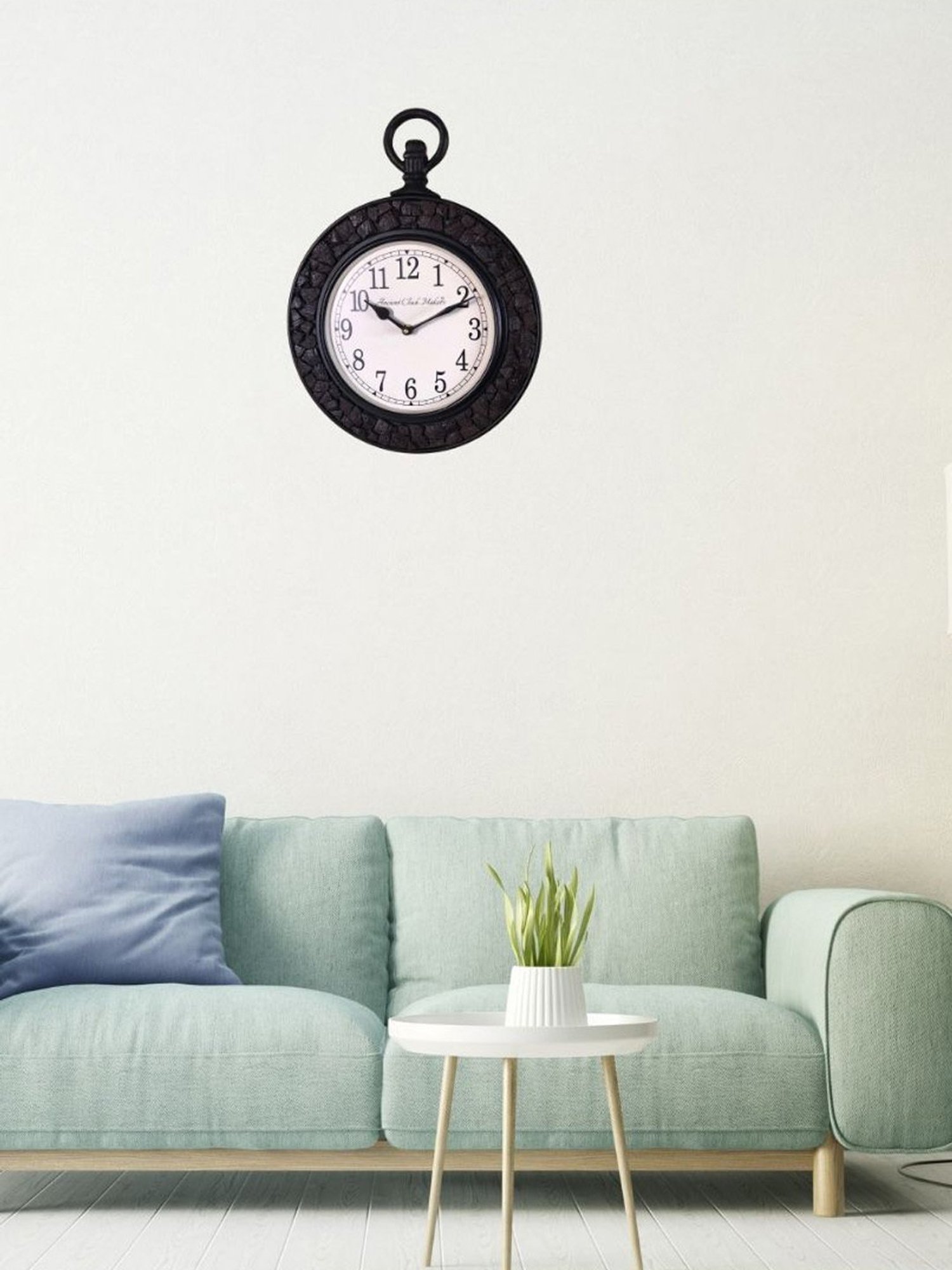 Ancient Clock Makers Round Black Wood Wall Clock