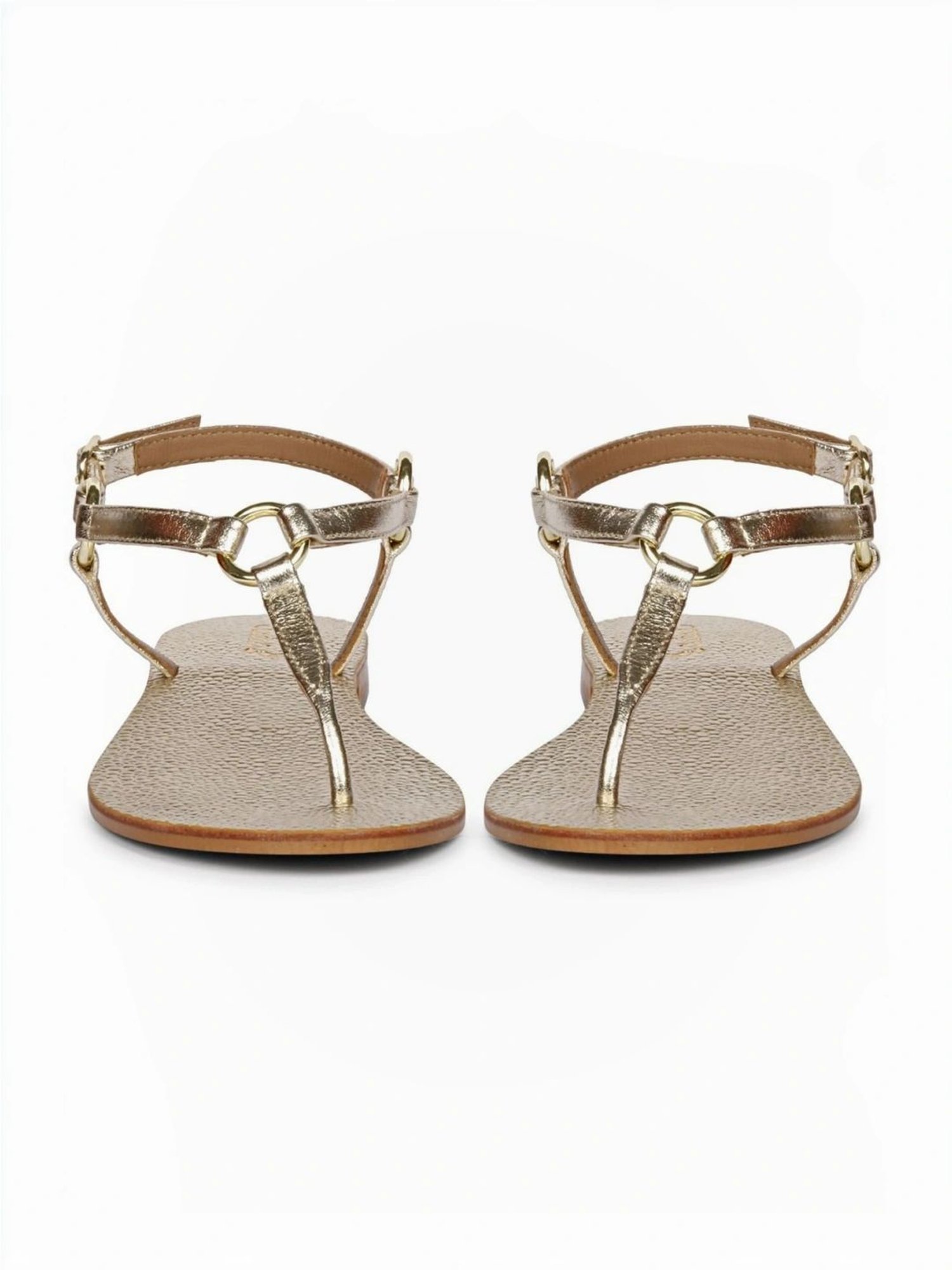 Saint G Women's Platin Beige Ankle Strap Sandals