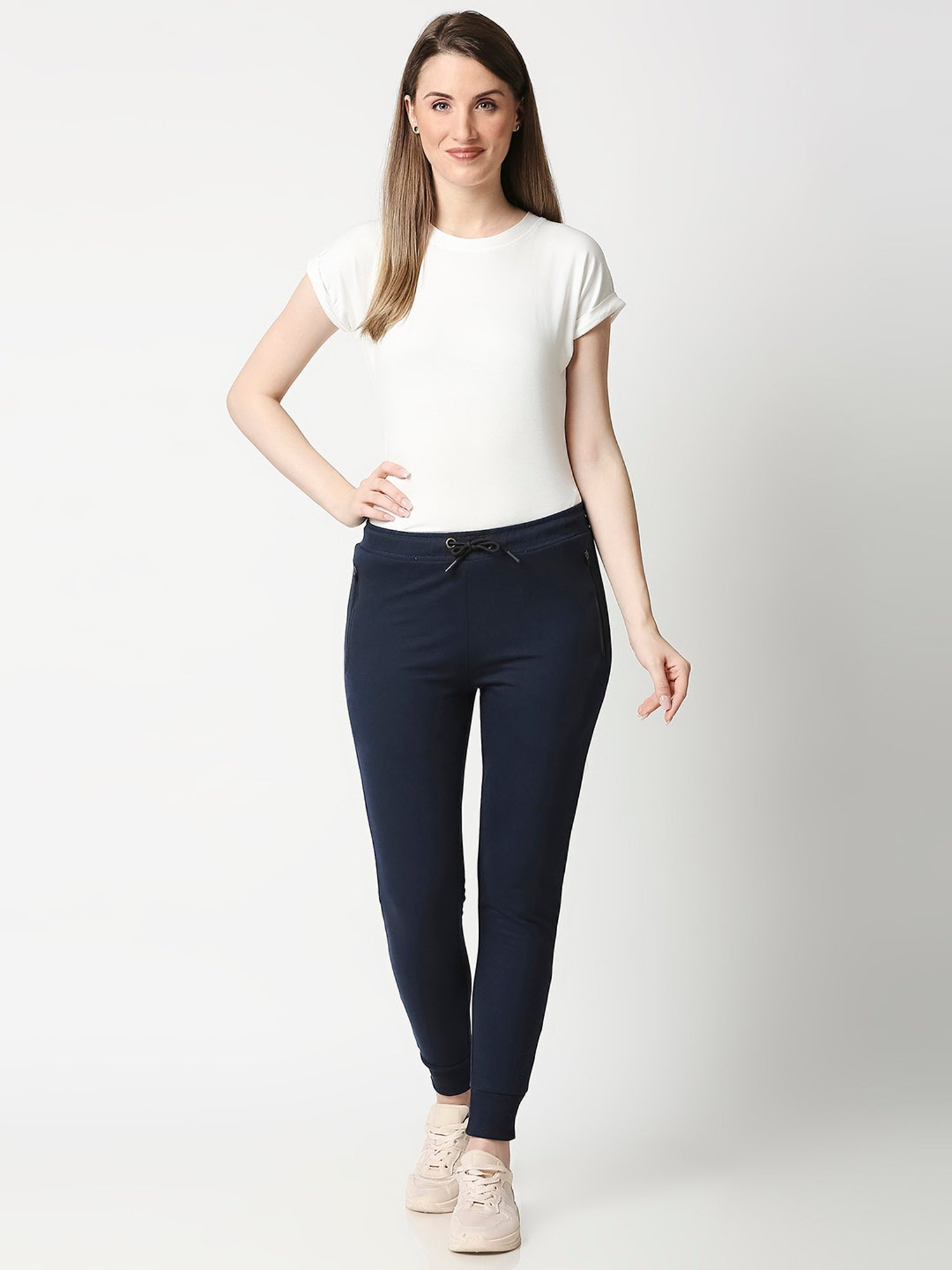 Bewakoof Navy Regular Fit Joggers