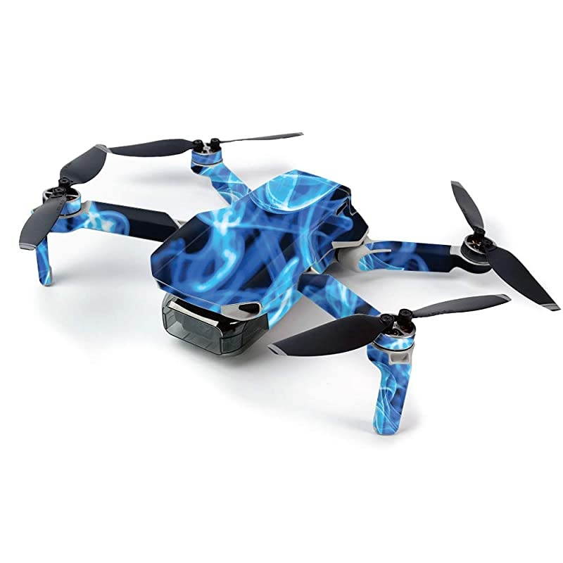 Skin for DJI Mavic Mini Portable Drone Quadcopter - Blue Flames | Protective, Durable, and Unique Vinyl Decal wrap Cover | Easy to Apply, Remove, and Change Styles | Made in The USA