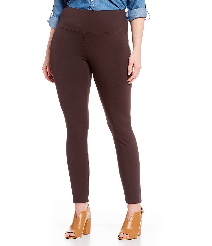 Intro Plus Size Bella Solid Double Knit Slim Her Leggings