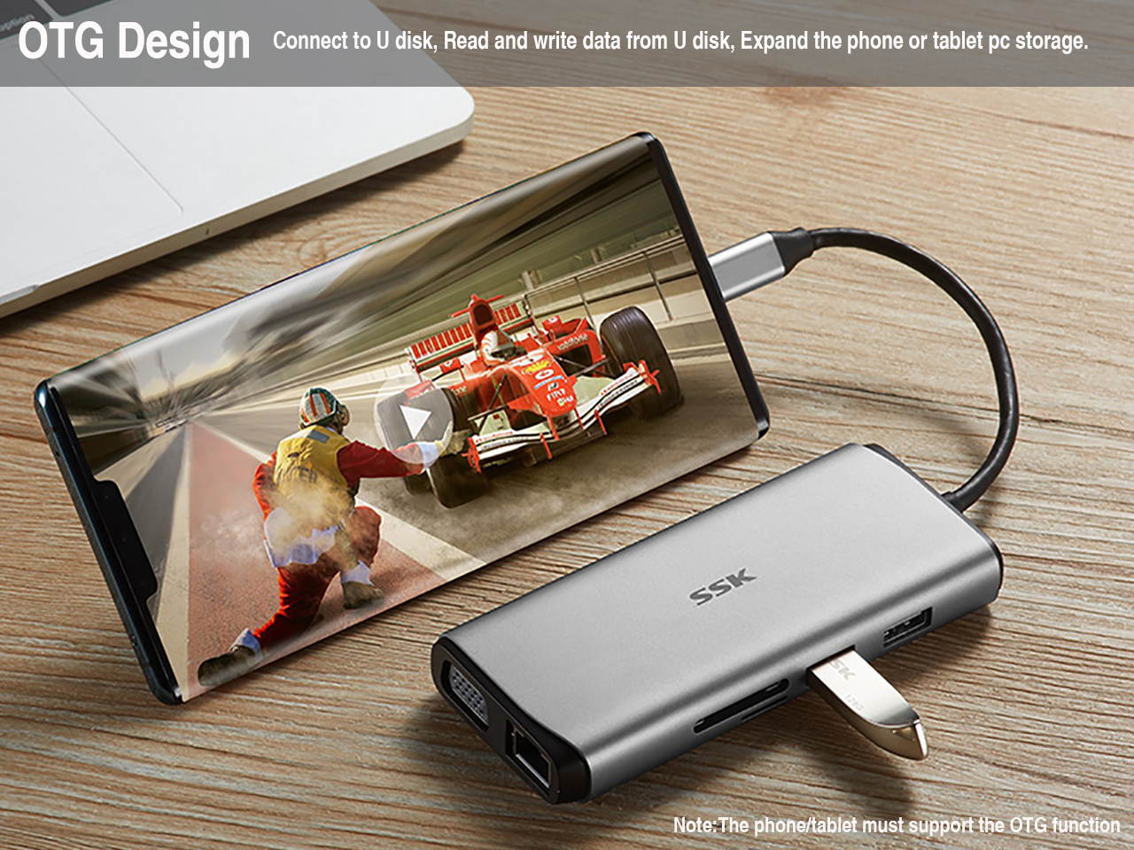 SSK 11 in 1 USB C Hub,Multiport USB Dock,USB C to Ethernet Adapter with 2 USB 3.0, 4K HDMI,VGA,2 USB 2.0 for mouse/keyboard,PD 3.0,TF SD Card Reader and Audio Mic for MacBook/Pro/Air/iMac/iPad Pro/XPS