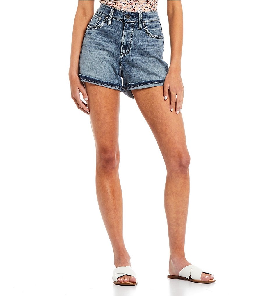 Silver Jeans Co. Avery High Rise Rolled Cuff Shorts
