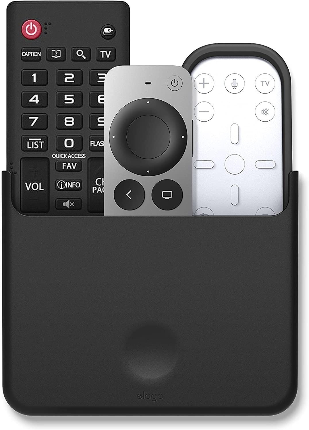 elago Universal Remote Holder Mount Compatible with Apple TV Remote Control and All Other Remote Controls [ Large ] - Gel Pad Included, Detailed Design