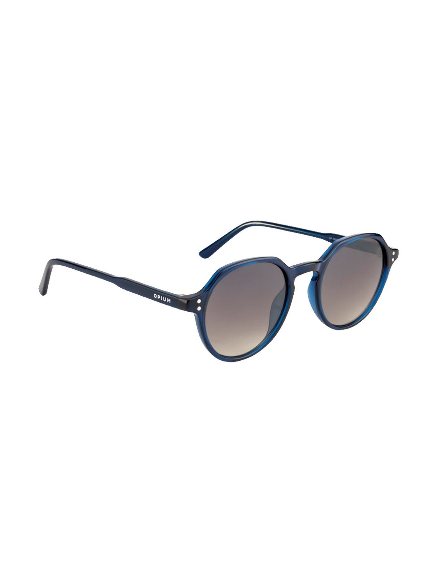 Opium Black Rectangular Unisex Sunglasses