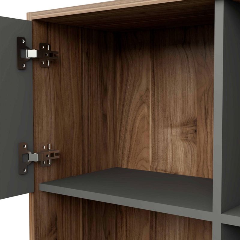 63" Lindon 3 Tier Shelf Bookshelf Medium Wood - RST Brands