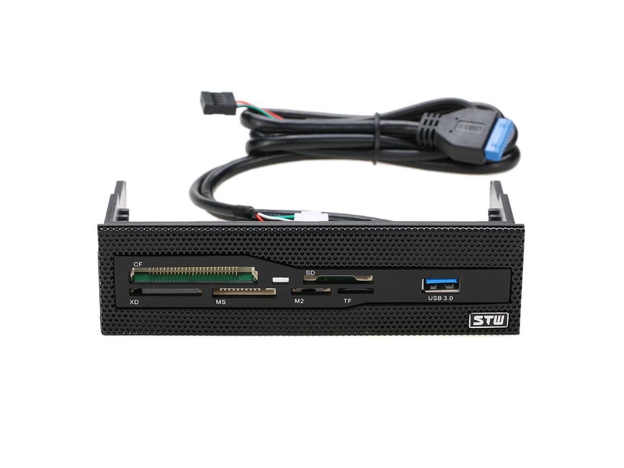 Internal Card Reader Media Multi-Function Dashboard PC Front Panel STW 5.25" USB 3.0 Support CF XD MS M2 TF