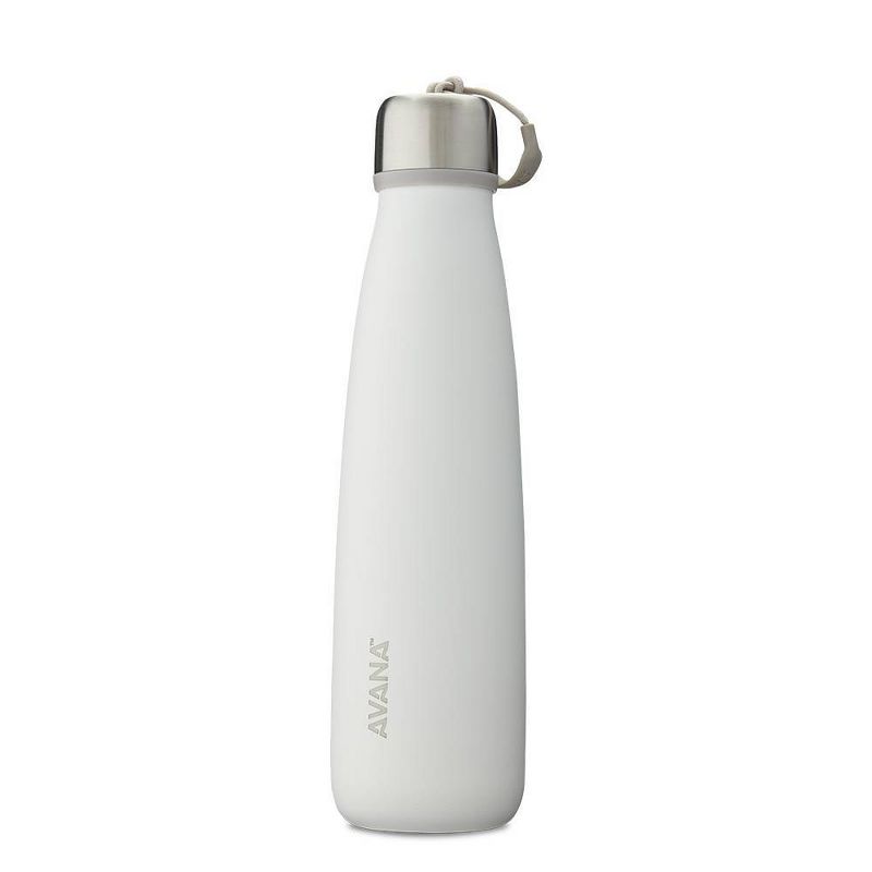 Avana 18oz Ashbury with Stainless Steel Cap - White