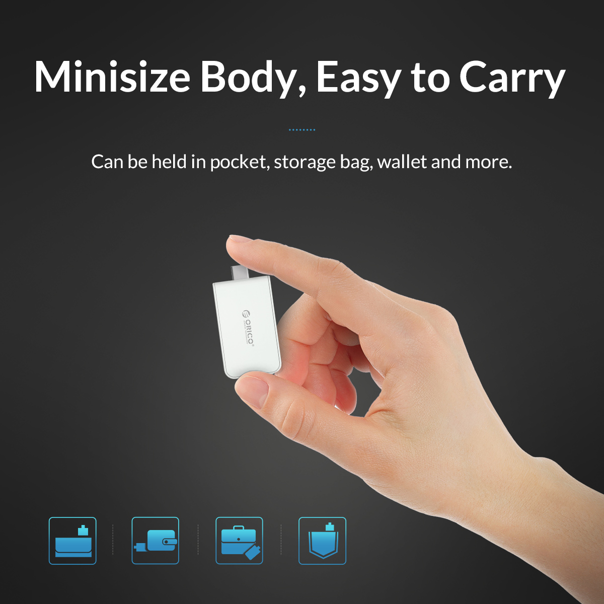 ORICO USB C to HDMI Adapter 4K60Hz USB 3.1 Type-C to HDMI Converter  for Macbook, MacBook Pro, Chromebook Pixel, Samsung Galaxy S8/S8+/S9, Dell XPS 13 and More White