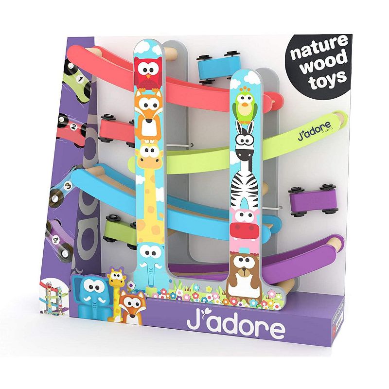 J'adore J'adore Wooden Animal Race Track Playset