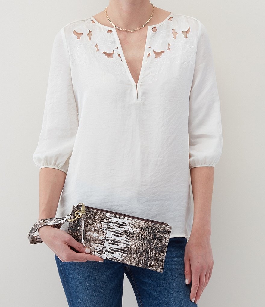 HOBO Vida Lizard Zip Wristlet
