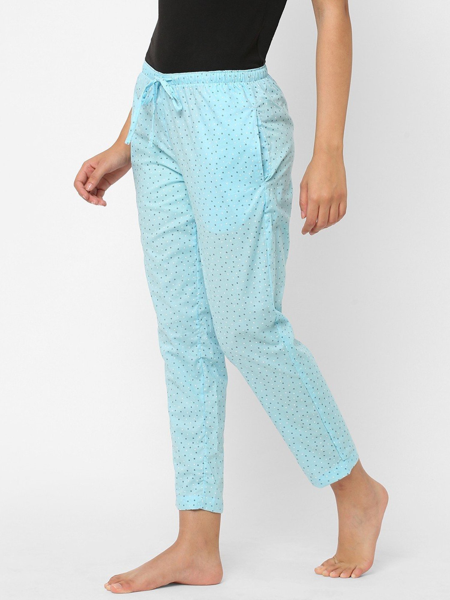 Urban Scottish Sky Blue Printed Lounge Pants