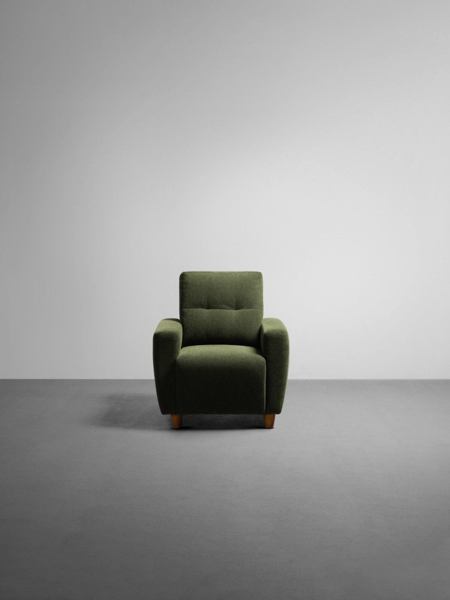 Sleepyhead Yolo Avocado Green Fabric 1 Seater Sofa