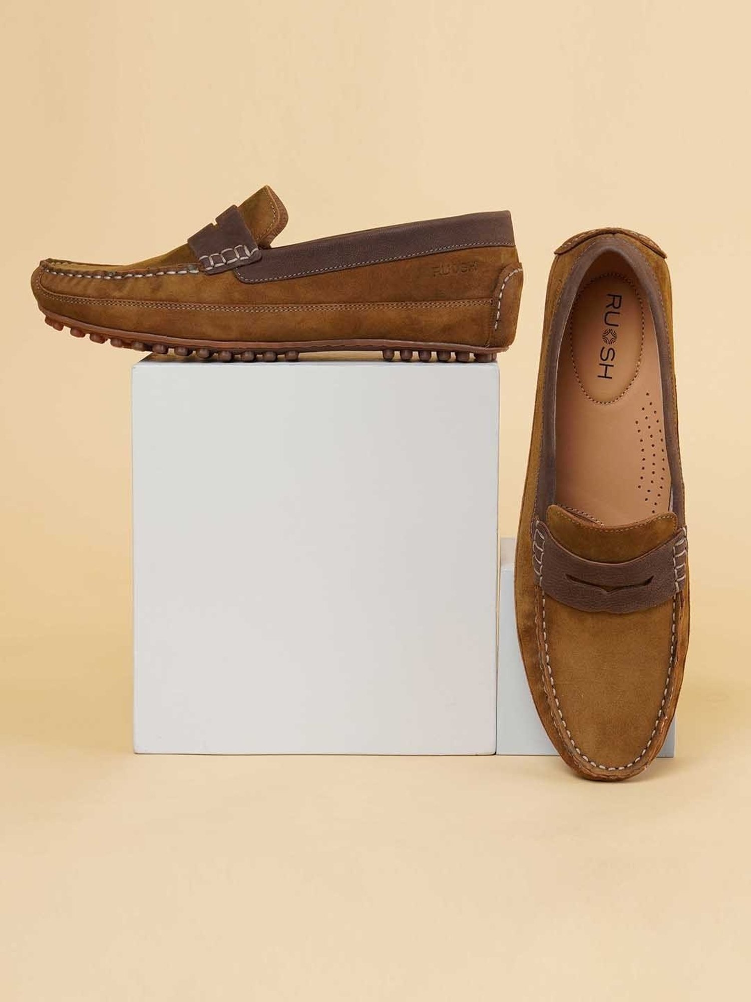 Ruosh Men's Brown Casual Loafers