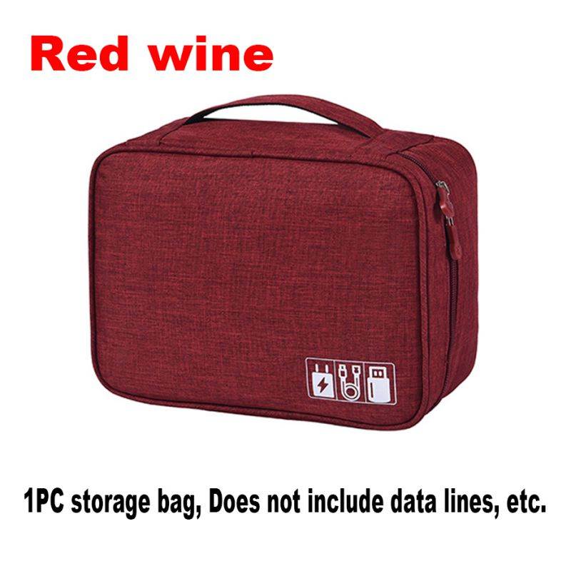 Portable Digital Storage Bags Organizer USB Gadgets Cables Wires Charger Powe Battery Zipper Cosmetic Bag Case Accessories Item