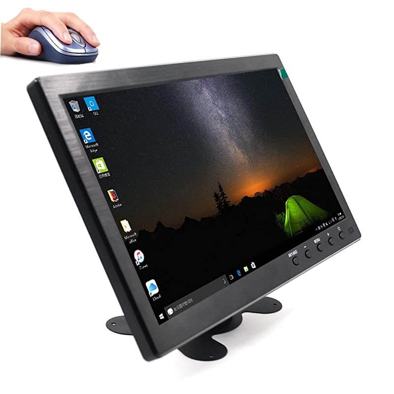 101 HD Monitor for Mini TV amp Car Video Player amp Computer Display TFT LCD Color Screen for Car Backup Camera amp Home Security System Built in Speaker Support BNCAVIVGAHDMI